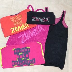 Lot of 5 Zumba tanks